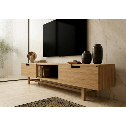 Szafka RTV-42 Drewno Lite Dąb Loft Lakier Rozmiary od 100 cm do 200 cm PREMIUM